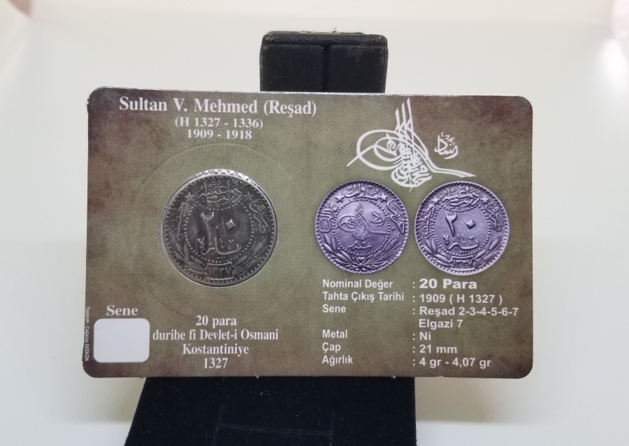 MEHMED REŞAD HAN DÖNEMİ KAPAMASINDA NİKEL 20 PARA