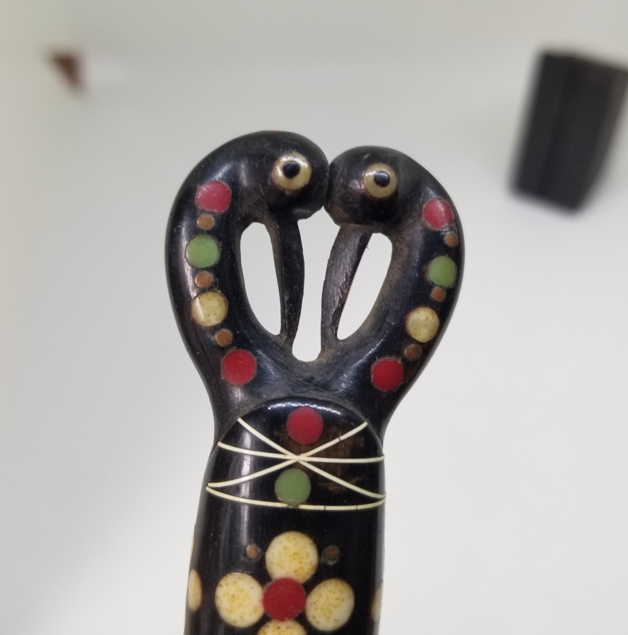 BOYNUZ ÜZERİ KEMİK ÇAKMA İŞÇİLİKLİ OSMANLI DÖNEMİ ZARF AÇACAĞI