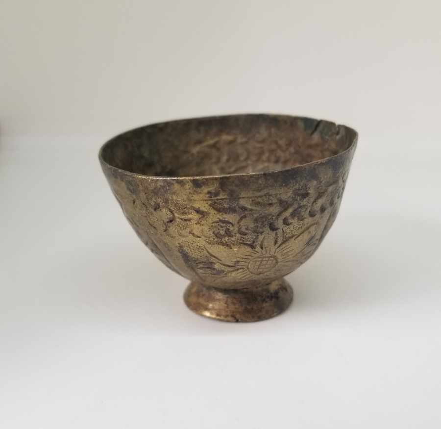 ÜZERİ KABARTMA İŞÇİLİKLİ OSMANLI DÖNEMİ TOMBAK FİNCAN ZARFI