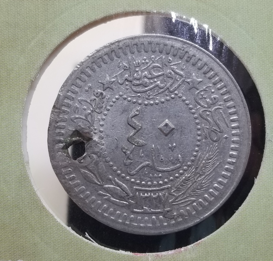 MEHMED REŞAD HAN DÖNEMİ KAPAMASINDA NİKEL 40 PARA