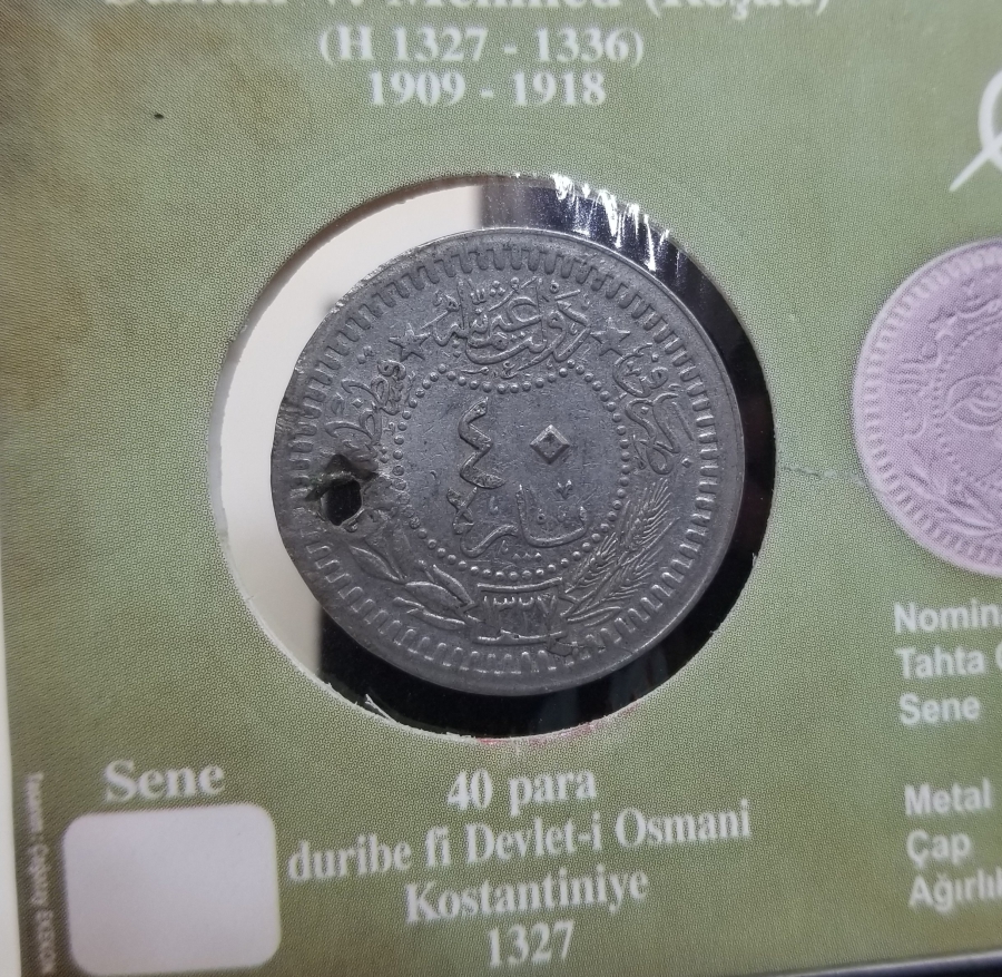 MEHMED REŞAD HAN DÖNEMİ KAPAMASINDA NİKEL 40 PARA