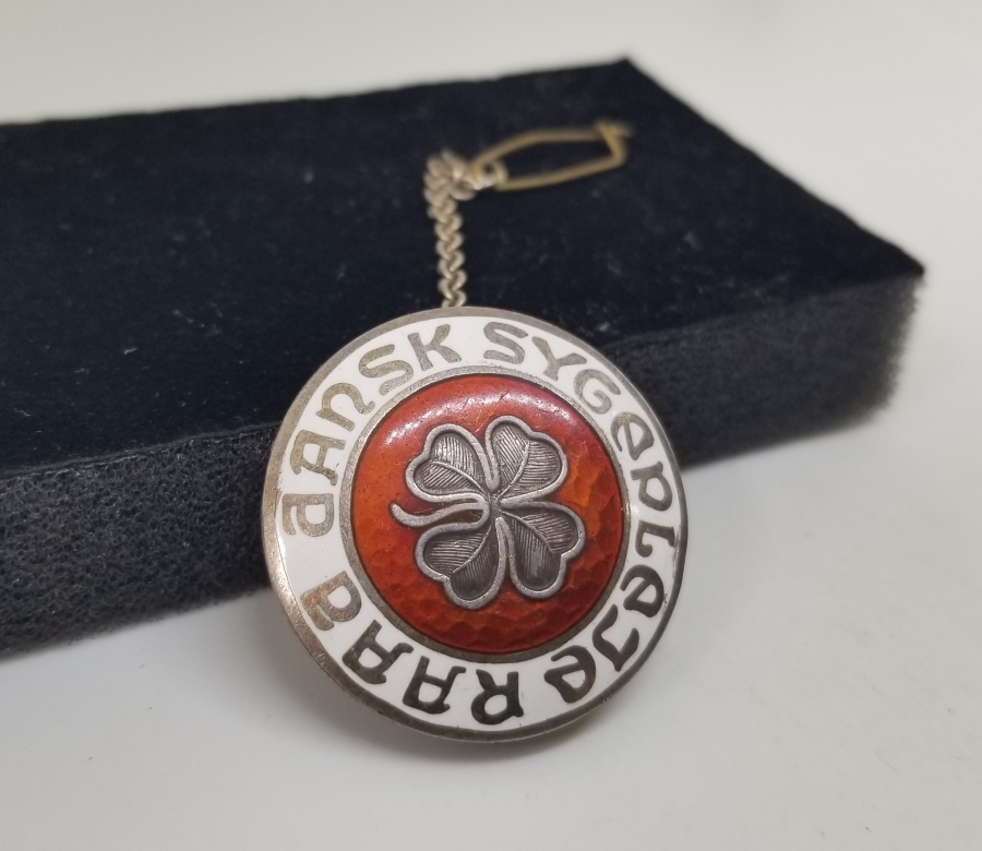 ÜZERİ MİNE İŞÇİLİKLİ ANTİKA GÜMÜŞ AVRUPA ROZET