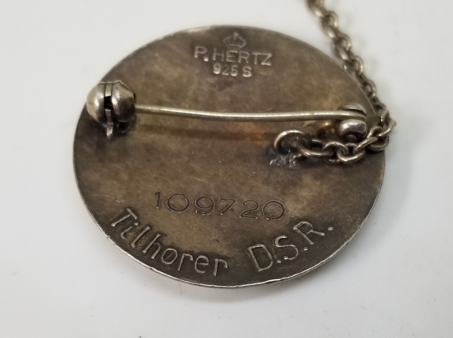 ÜZERİ MİNE İŞÇİLİKLİ ANTİKA GÜMÜŞ AVRUPA ROZET