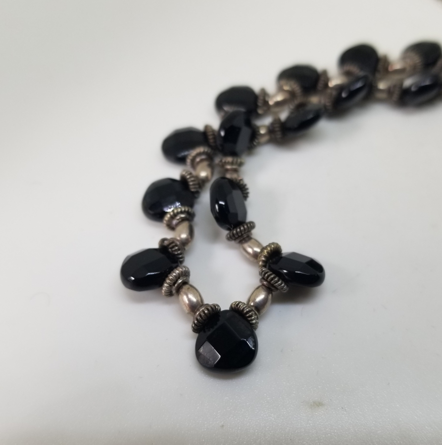 GRANAT TAŞLI ÖZEL YAPIM GÜMÜŞ GERDANLIK