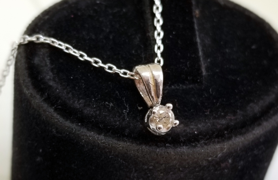 PIRLANTA TAŞLI ÖZEL YAPIM KOLYE