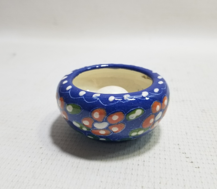 PRAG HATIRASI EL BOYAMA İŞÇİLİKLİ ÇİNİ KASE