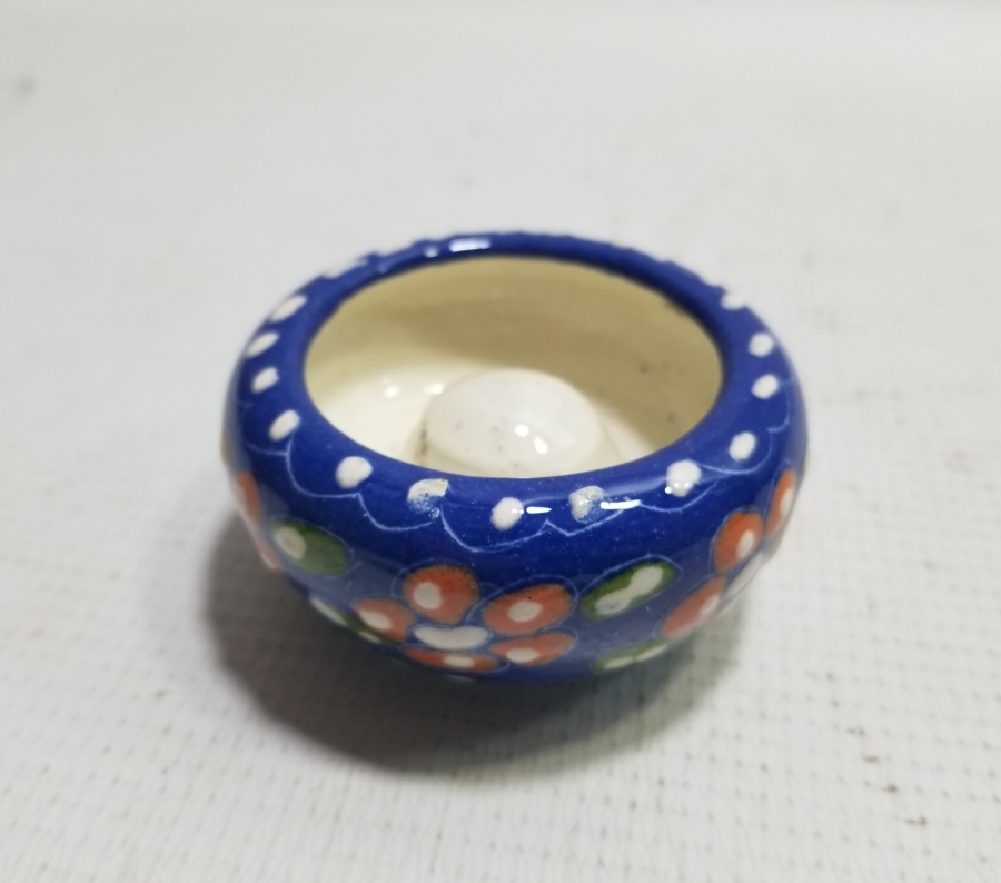 PRAG HATIRASI EL BOYAMA İŞÇİLİKLİ ÇİNİ KASE