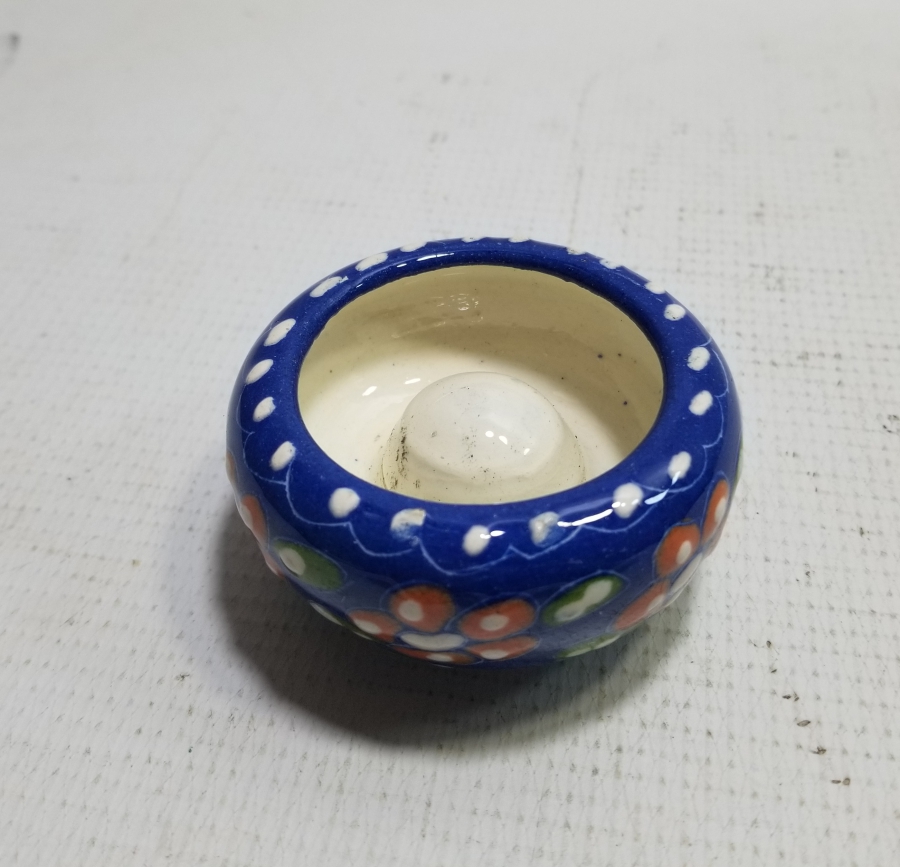 PRAG HATIRASI EL BOYAMA İŞÇİLİKLİ ÇİNİ KASE