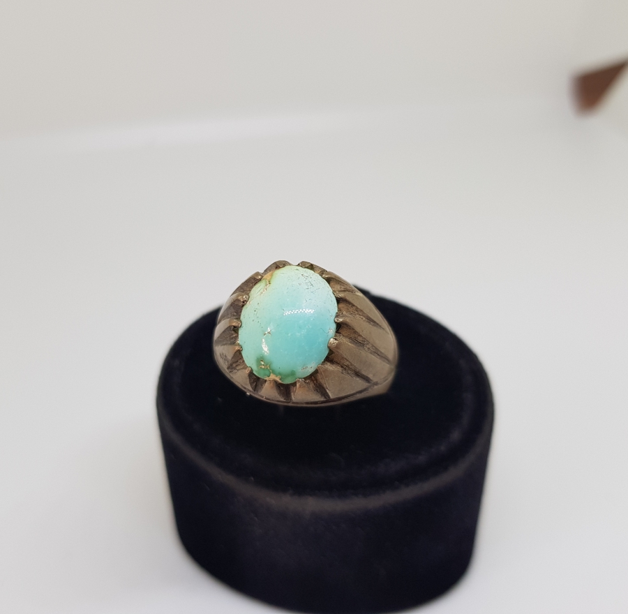 TURKUAZ TAŞLI OSMANLI DÖNEMİ NAZAR YÜZÜĞÜ