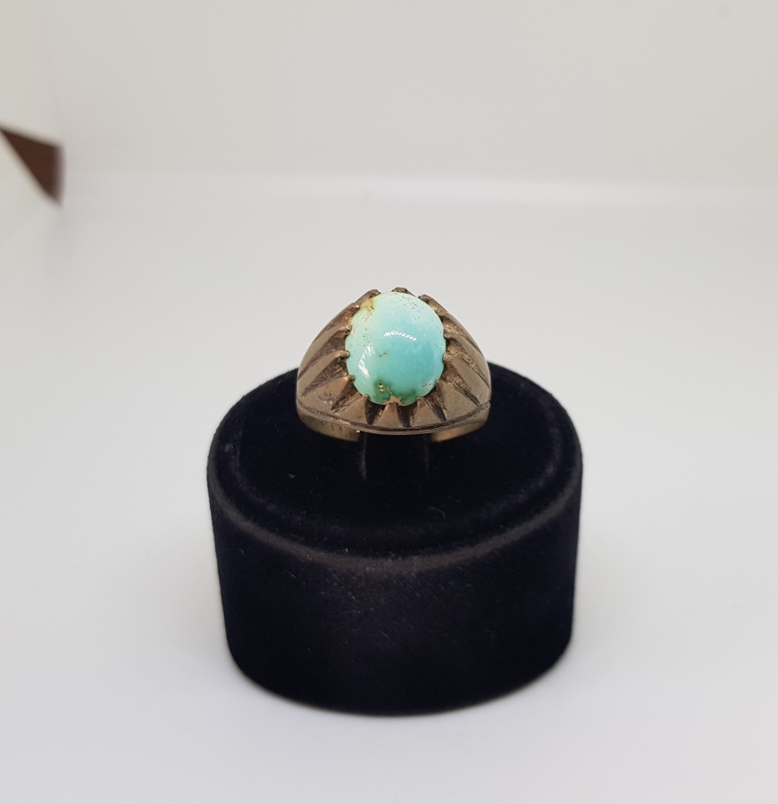 TURKUAZ TAŞLI OSMANLI DÖNEMİ NAZAR YÜZÜĞÜ