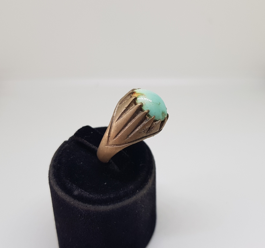 TURKUAZ TAŞLI OSMANLI DÖNEMİ NAZAR YÜZÜĞÜ