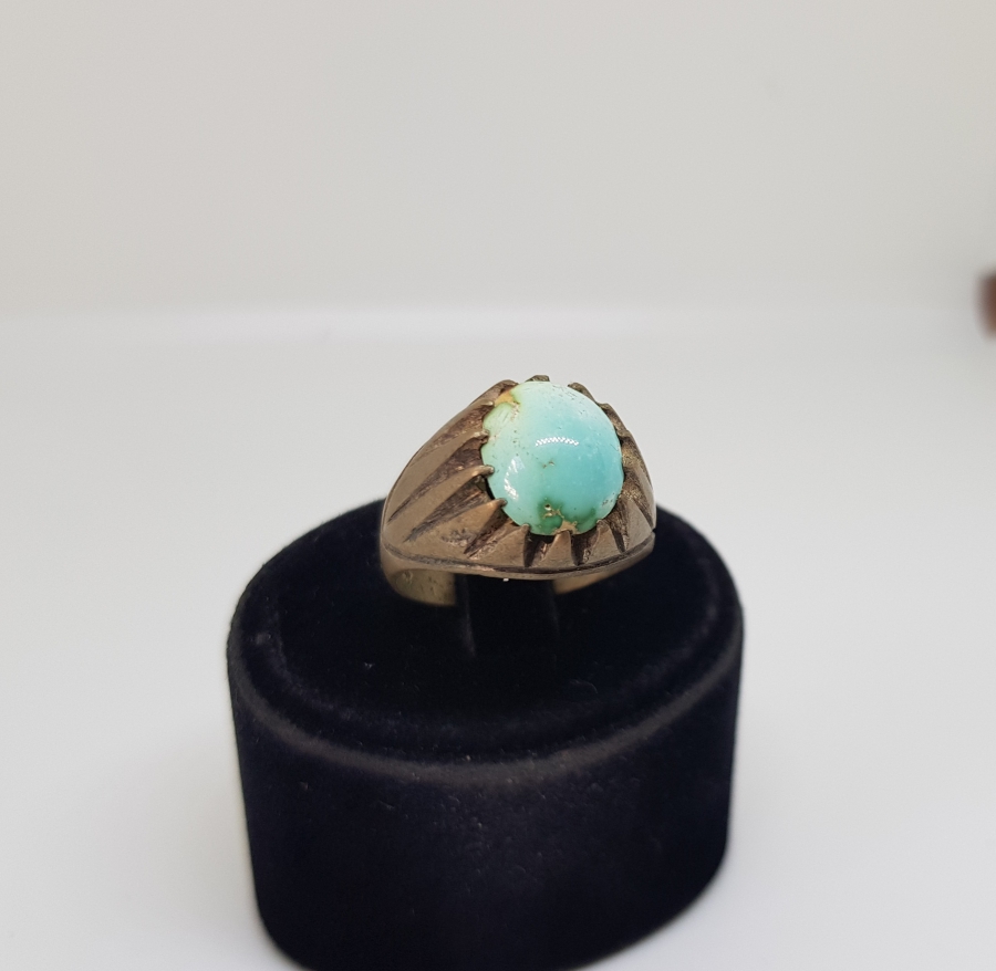 TURKUAZ TAŞLI OSMANLI DÖNEMİ NAZAR YÜZÜĞÜ