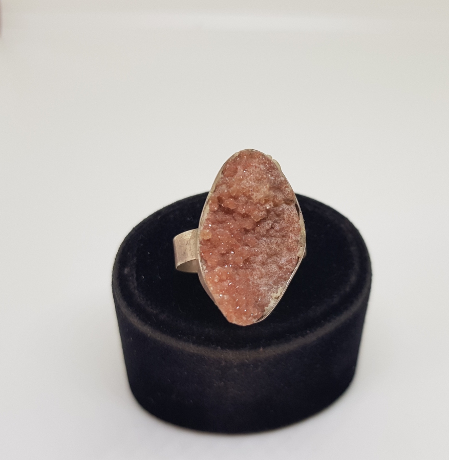 ÜZERİ DOĞAL AMETİST TAŞLI ÖZEL YAPIM ANTİKA GÜMÜŞ YÜZÜK