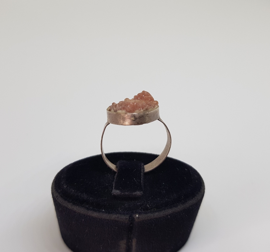 ÜZERİ DOĞAL AMETİST TAŞLI ÖZEL YAPIM ANTİKA GÜMÜŞ YÜZÜK