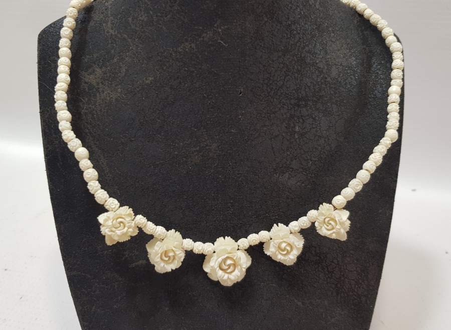 OSMANLI DÖNEMİ EL İŞİ KEMİK GERDANLIK