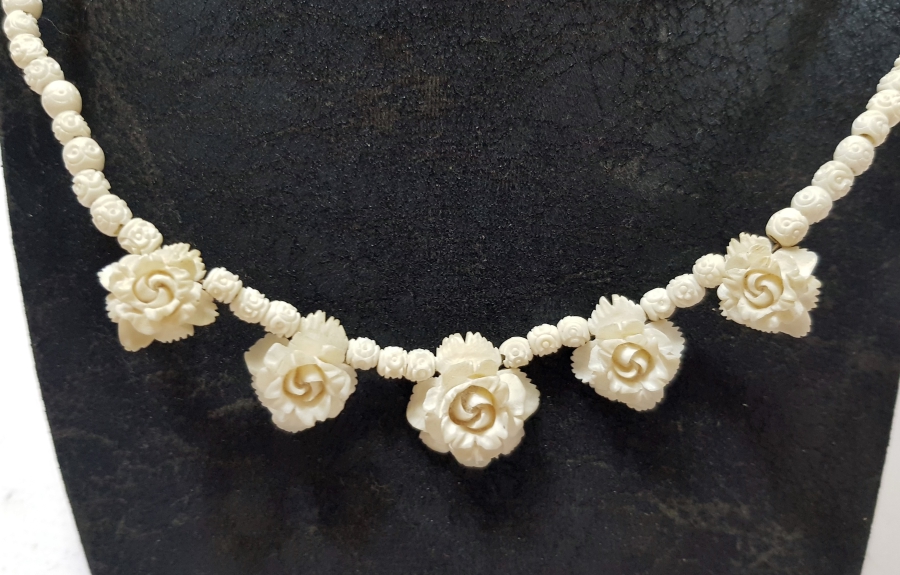 OSMANLI DÖNEMİ EL İŞİ KEMİK GERDANLIK