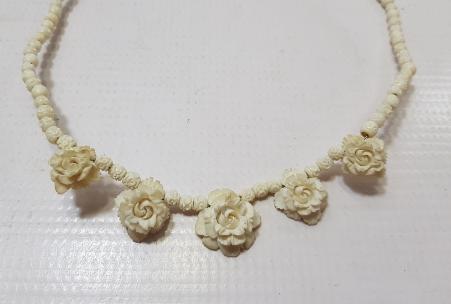 OSMANLI DÖNEMİ EL İŞİ KEMİK GERDANLIK