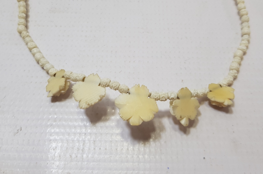 OSMANLI DÖNEMİ EL İŞİ KEMİK GERDANLIK