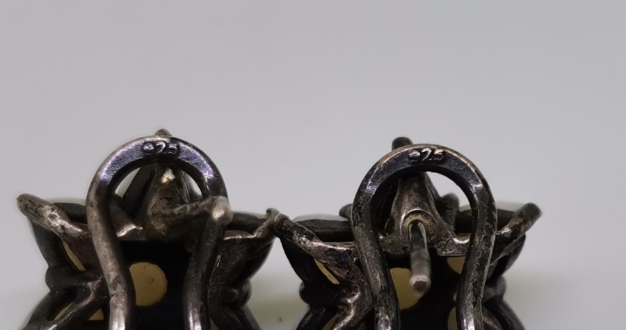 OPAL TAŞLI ÖZEL YAPIM GÜMÜŞ KÜPE