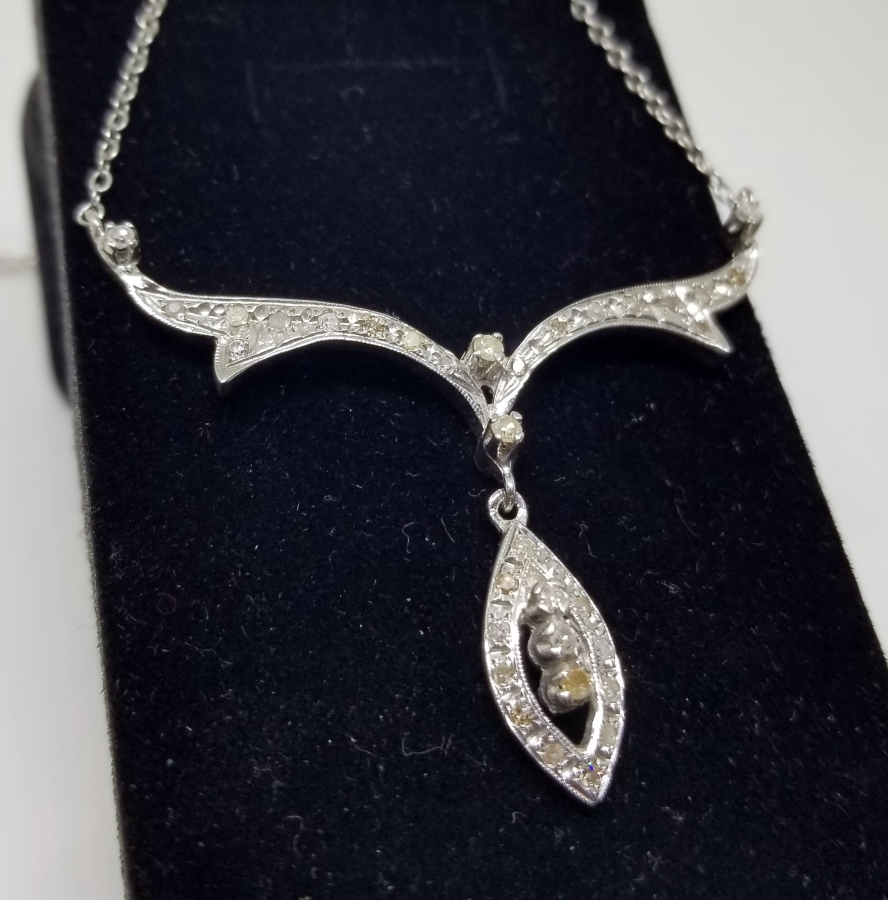 PIRLANTA TAŞLI DAMLA MODEL GERDANLIK