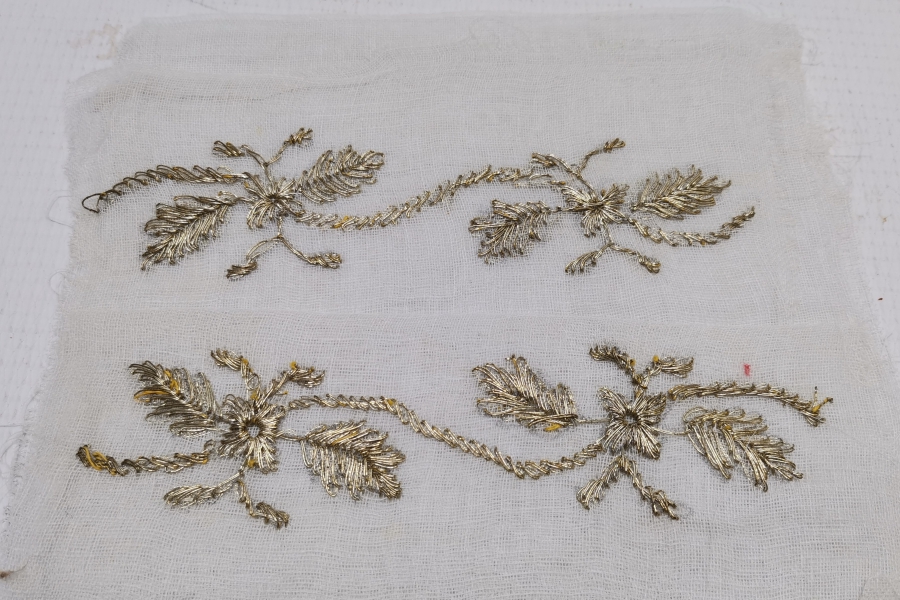 GÜMÜŞ SIRMA İŞÇİLİKLİ OSMANLI DÖNEMİ İPEK UÇKUR