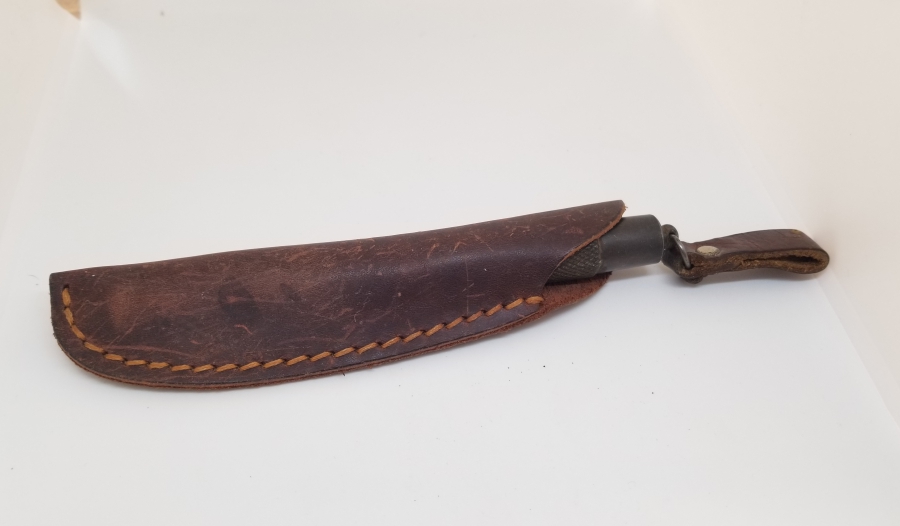 ORİJİNAL DERİ KILIFINDA ANTİKA KAMPÇI BIÇAĞI