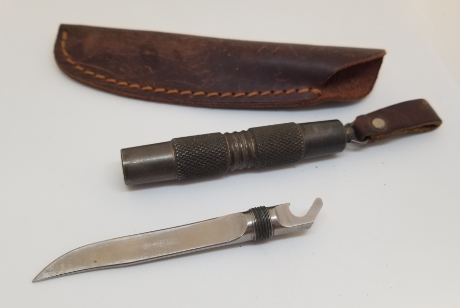 ORİJİNAL DERİ KILIFINDA ANTİKA KAMPÇI BIÇAĞI