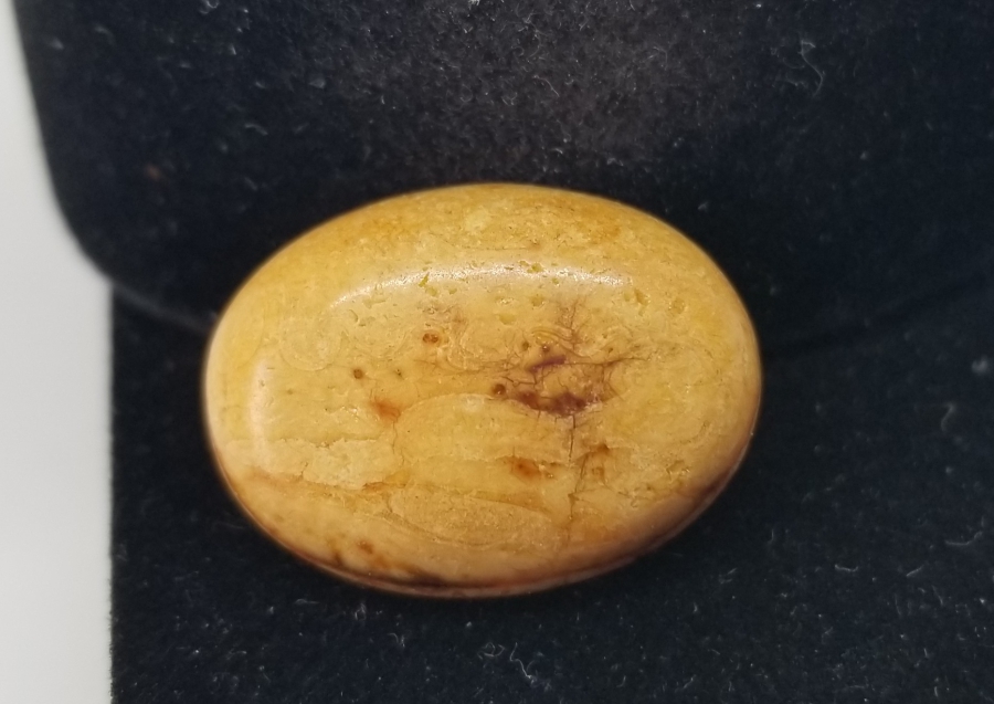 KAYA DAMLA KEHRİBAR YÜZÜK KAŞI