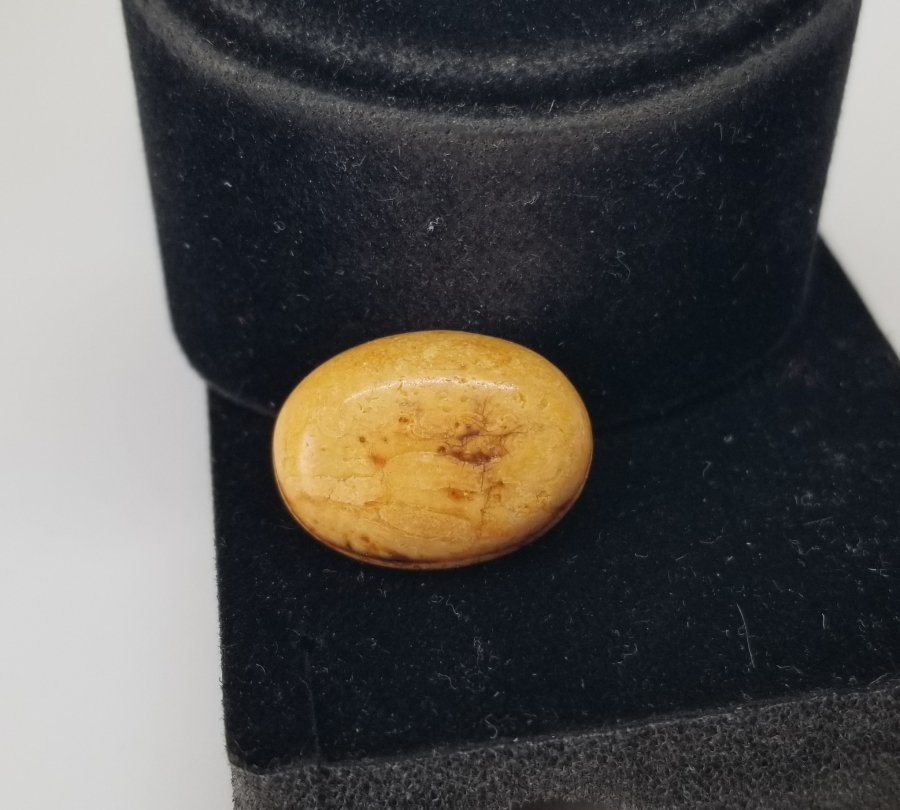 KAYA DAMLA KEHRİBAR YÜZÜK KAŞI