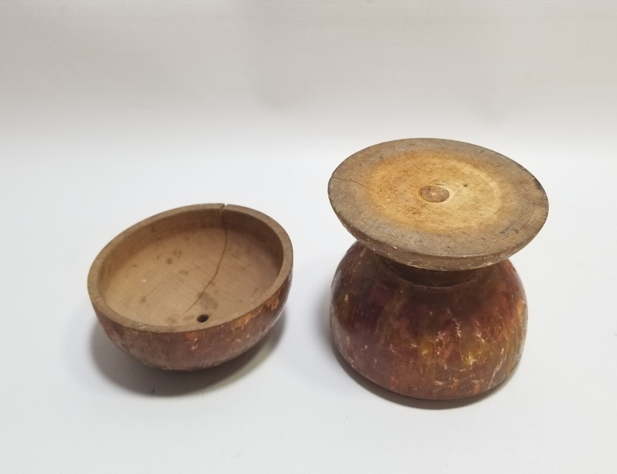 ÜZERİ KÖK BOYALI OSMANLI DÖNEMİ NADİR TEKKE İŞİ TESPİH KUTUSU