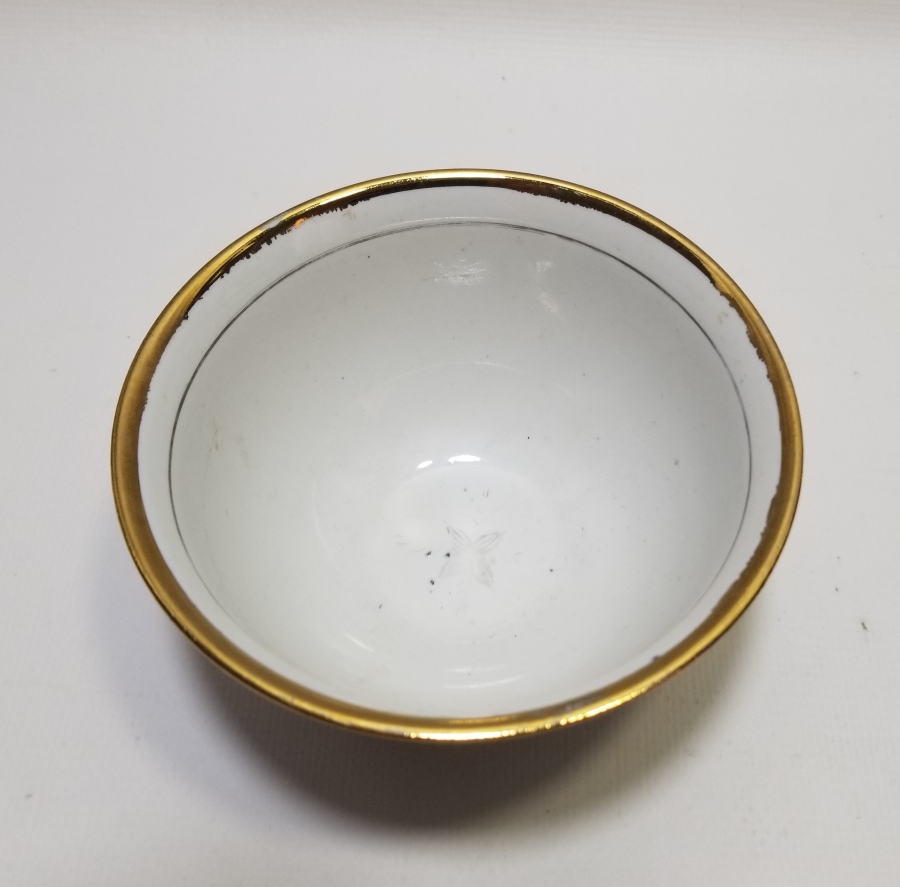 ÜZERİ ALTIN VARAKLI OSMANLI DÖNEMİ PORSELEN KASE