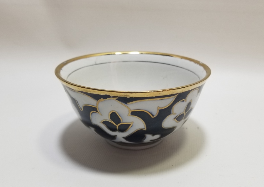 ÜZERİ ALTIN VARAKLI OSMANLI DÖNEMİ PORSELEN KASE