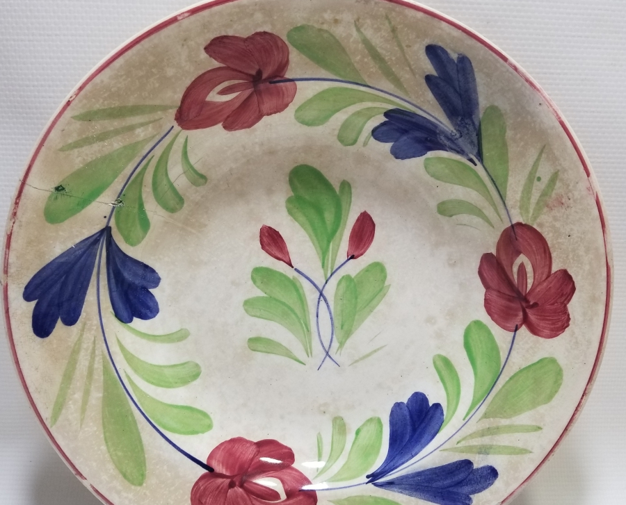 OSMANLI DÖNEMİ EL BOYAMA PAPATYALI TABAK