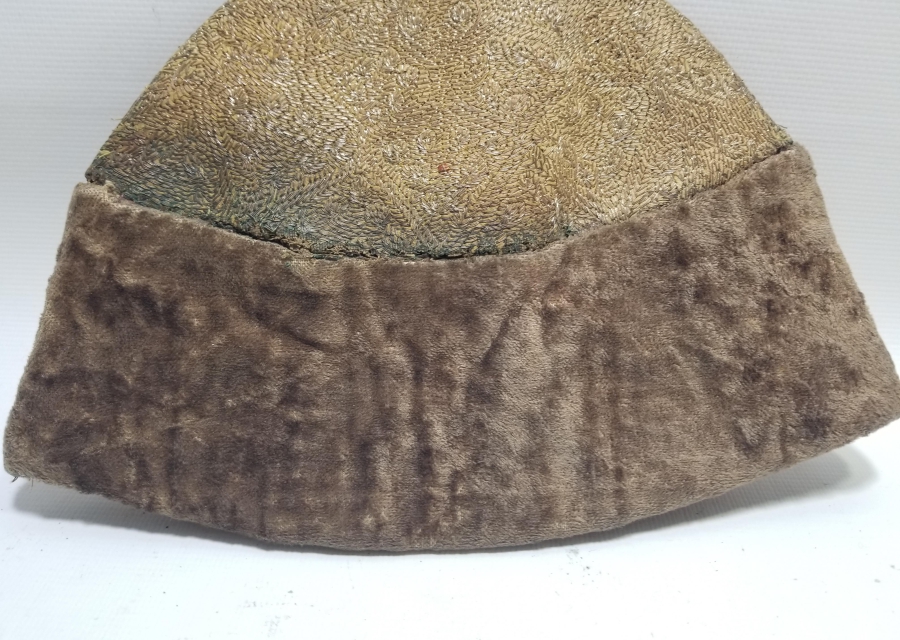 OSMANLI DÖNEMİ GÜMÜŞ SIRMA İŞÇİLİKLİ NADİR ŞEYH KAVUĞU - TAKKESİ