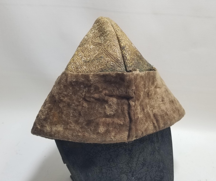 OSMANLI DÖNEMİ GÜMÜŞ SIRMA İŞÇİLİKLİ NADİR ŞEYH KAVUĞU - TAKKESİ