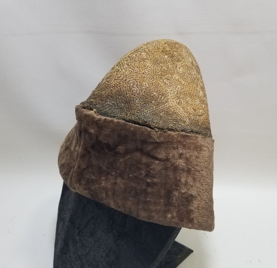 OSMANLI DÖNEMİ GÜMÜŞ SIRMA İŞÇİLİKLİ NADİR ŞEYH KAVUĞU - TAKKESİ