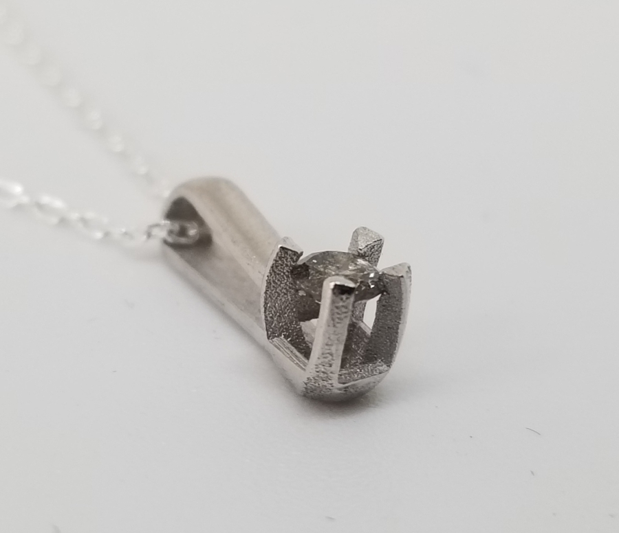 PIRLANTA TAŞLI ÖZEL YAPIM GÜMÜŞ KOLYE