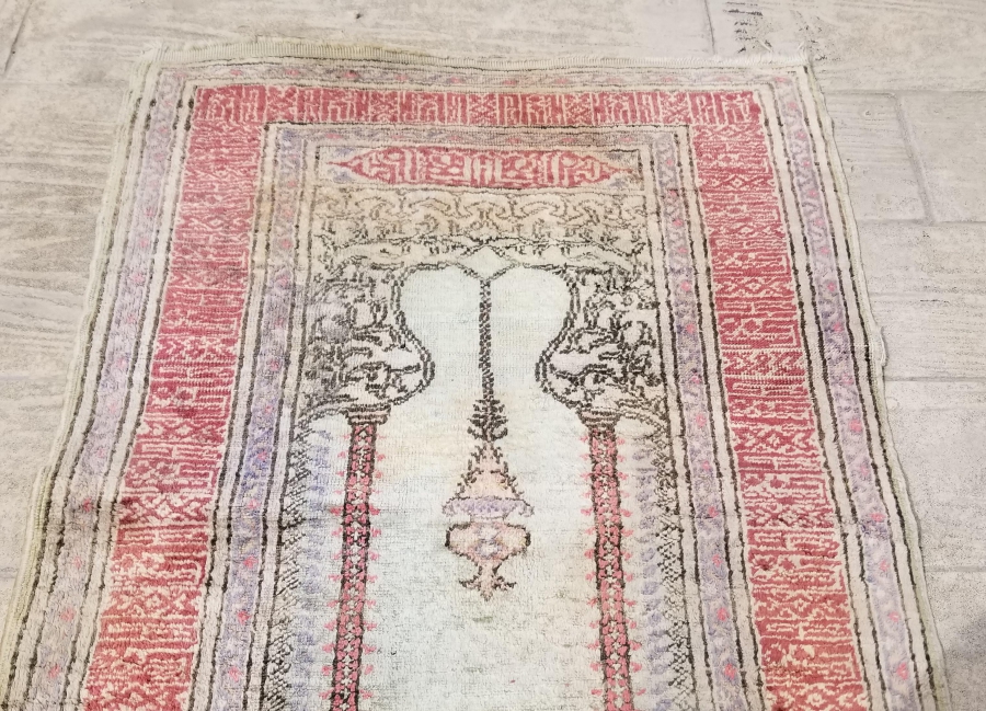 OSMANLI DÖNEMİ ÇOK NADİR İPEK HEREKE SECCADE