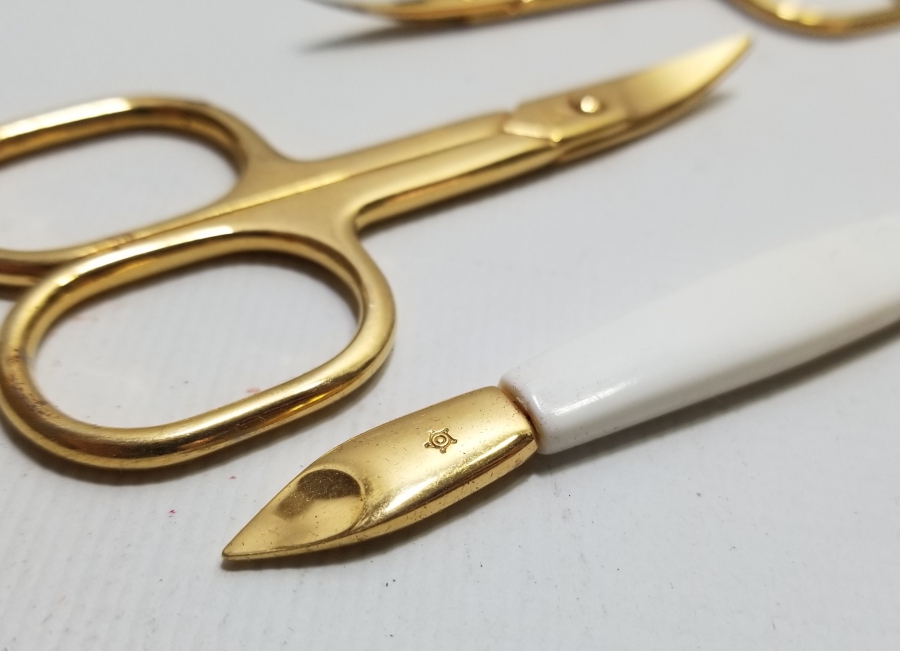 ALTIN KAPLAMA ANTİKA SOLINGEN SEYAHAT TAKIMI