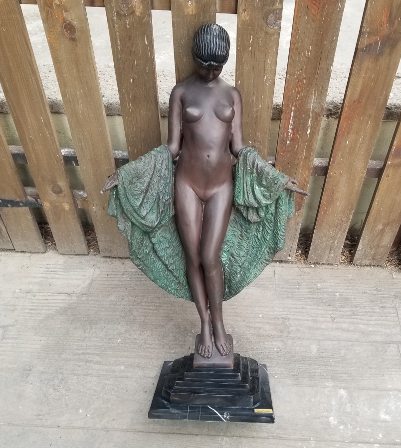 BÜYÜK BOY ANTİKA BRONZ HEYKEL