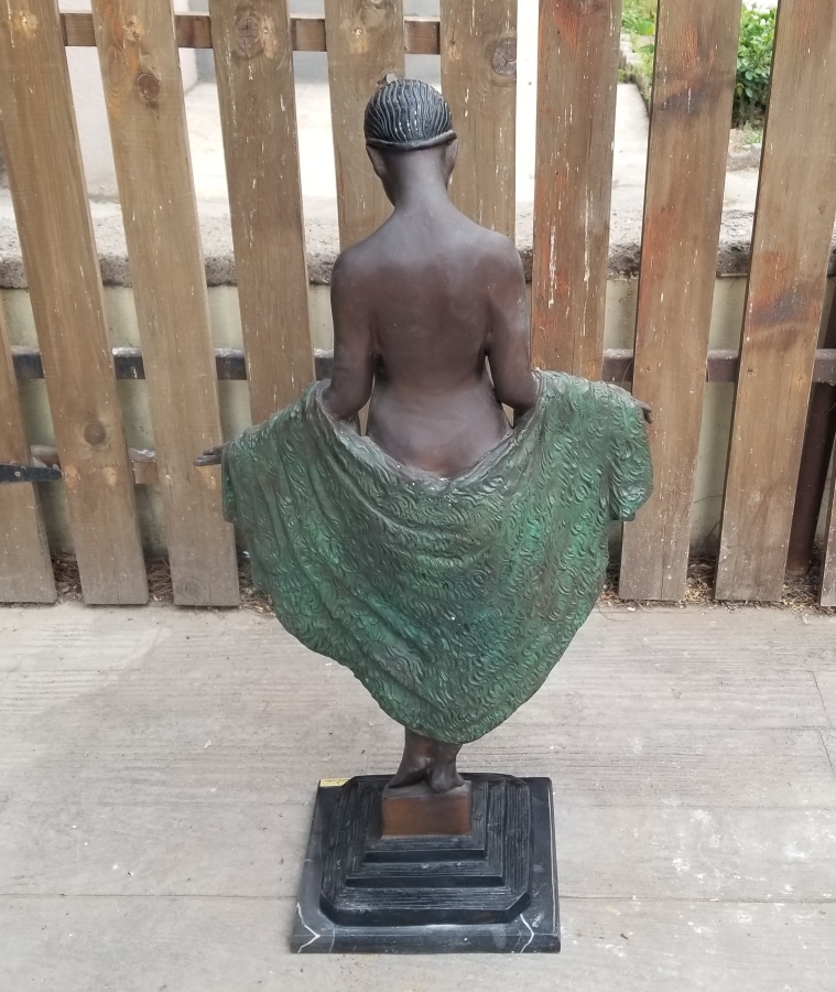 BÜYÜK BOY ANTİKA BRONZ HEYKEL