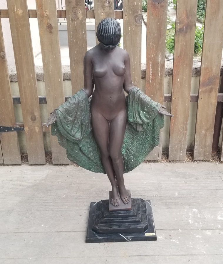 BÜYÜK BOY ANTİKA BRONZ HEYKEL
