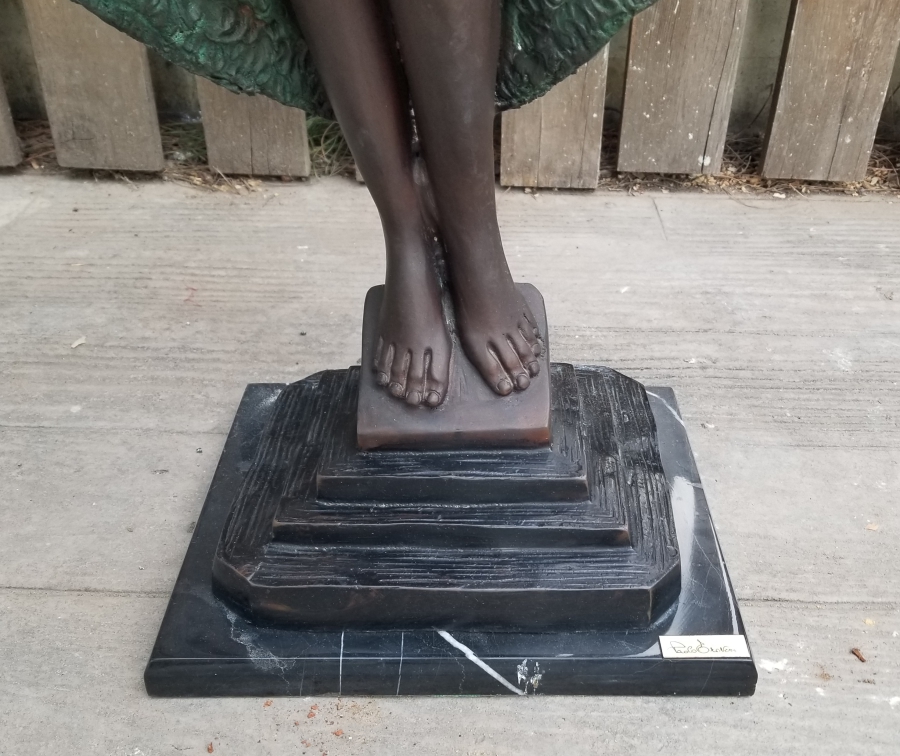 BÜYÜK BOY ANTİKA BRONZ HEYKEL