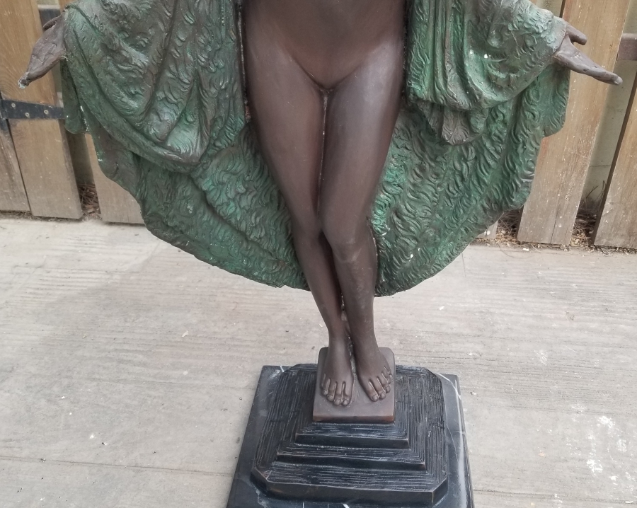 BÜYÜK BOY ANTİKA BRONZ HEYKEL