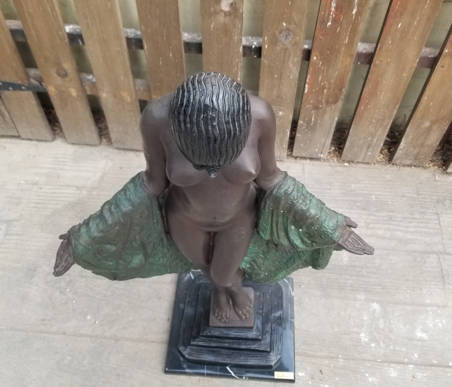 BÜYÜK BOY ANTİKA BRONZ HEYKEL