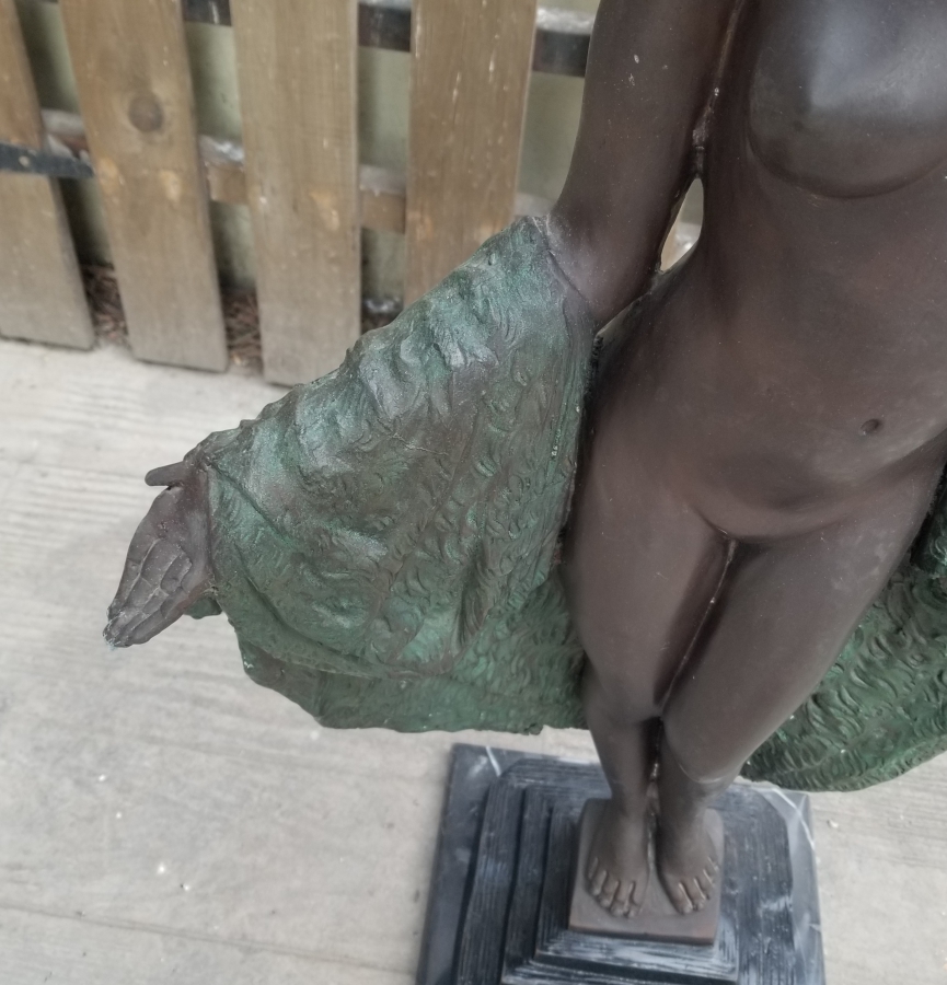 BÜYÜK BOY ANTİKA BRONZ HEYKEL