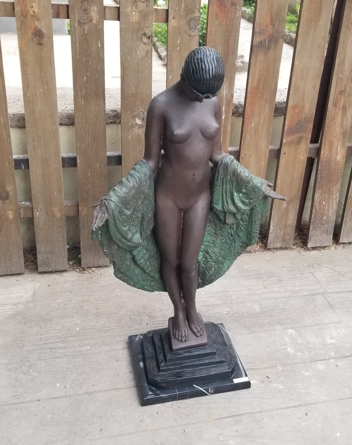 BÜYÜK BOY ANTİKA BRONZ HEYKEL