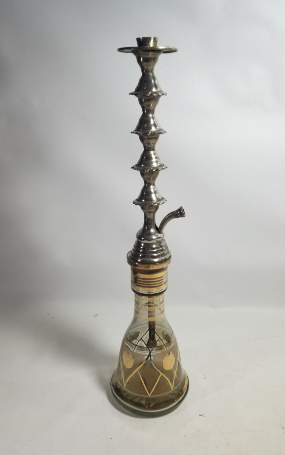 ÜZERİ ALTIN VARAKLI OSMANLI DÖNEMİ NADİR NARGİLE