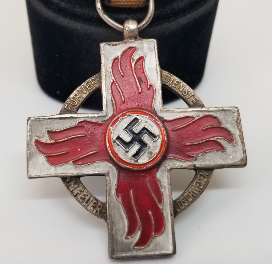 ORİJİNAL KURDELASIYLA İTFAİYECİ BİRLİĞİ MİNELİ NADİR NAZİ GÜMÜŞ MADALYA