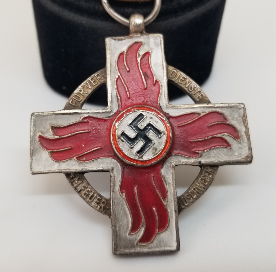 ORİJİNAL KURDELASIYLA İTFAİYECİ BİRLİĞİ MİNELİ NADİR NAZİ GÜMÜŞ MADALYA